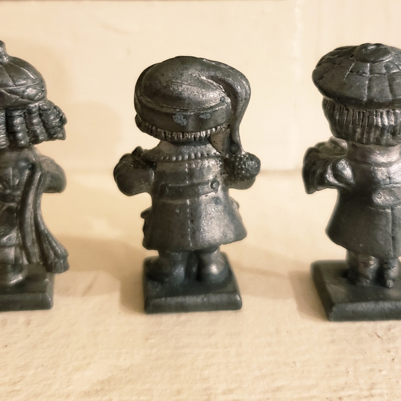 Royal Pewter Miniature Figurines Vintage Christmas Carolers Musician Holiday Dec - Picture 3 of 6